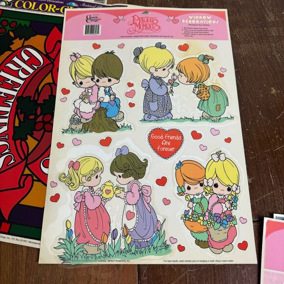 Bundle Lot 10 VINTAGE 90s Precious Moments Christmas Nativity Window Clings - Picture 7 of 12